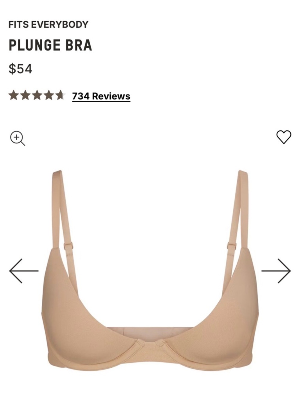 Skims everybody plunge bra